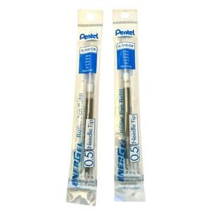 Pentel 2 Blue EnerGel 0.5 Needle Tip Roller Pen Refill LRN5-C